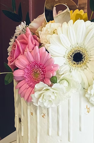 Sunflower themed cake